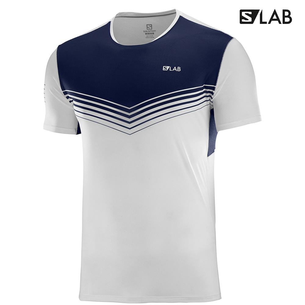 Camisetas Salomon Hombre Blancas / Azules - Salomon Argentina S/LAB SENSE M,359278-IYK